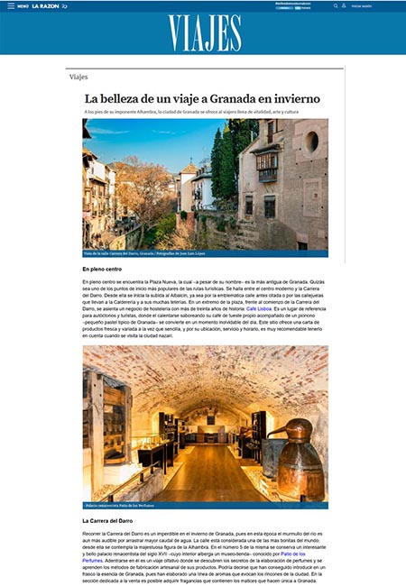 Article online published by larazon.es, 19th December 2018