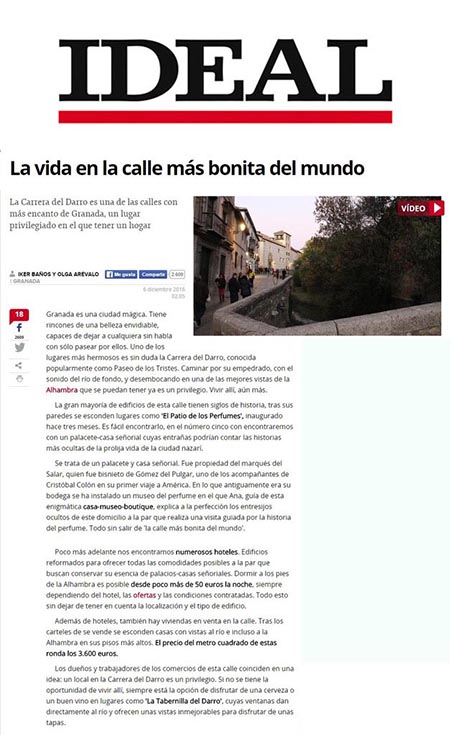 Article online published by Ideal.es, IKER BAÑOS and OLGA ARÉVALO, 6th December 2016