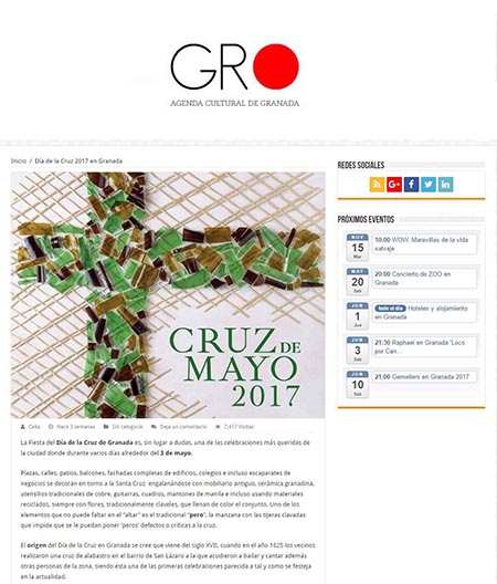 Article online published by Granadaocio.es, Celia, 20th April 2017